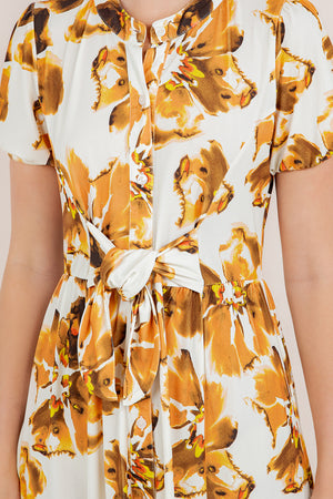 S/SLV TIE WAIST SHIRT DRESS D3878-8179