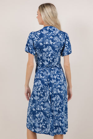 S/SLV TIE WAIST SHIRT DRESS D3878-98926