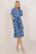 S/SLV TIE WAIST SHIRT DRESS D3878-98926