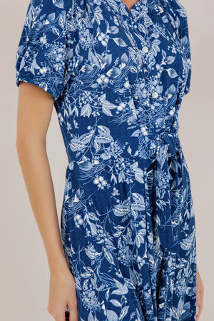 S/SLV TIE WAIST SHIRT DRESS D3878-98926