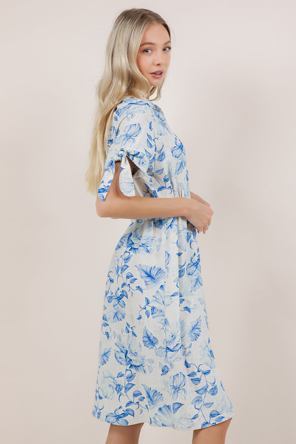 S/SLV BELTED SHIRT DRESS D3879-5347