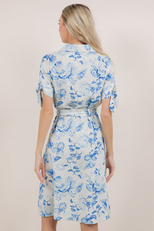 S/SLV BELTED SHIRT DRESS D3879-5347