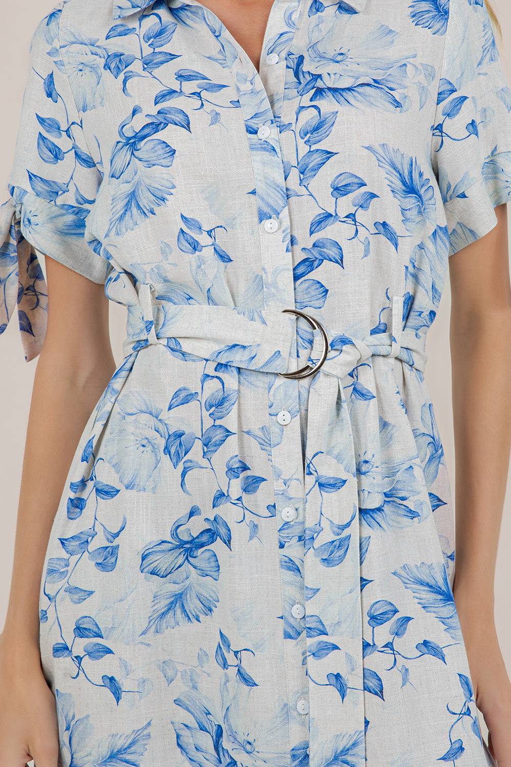 S/SLV BELTED SHIRT DRESS D3879-5347