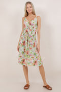 S/LESS V NECK SMOCKED MINI DRESS D3881-2403010