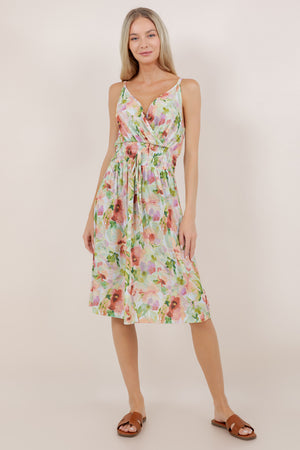 S/LESS V NECK SMOCKED MINI DRESS D3881-2403010