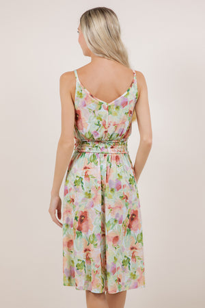 S/LESS V NECK SMOCKED MINI DRESS D3881-2403010