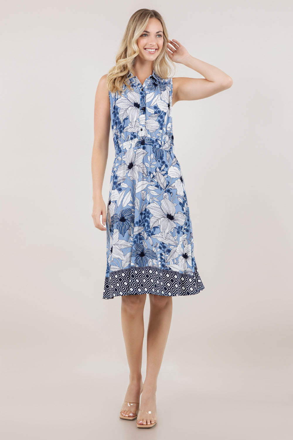 S/SLV TIERED SHIRT DRESS D3887-13992