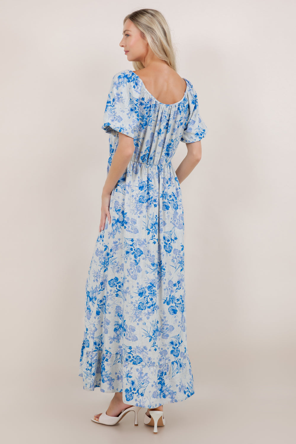 S/SLV SQUARE NECK TIERED DRESS D3903-100174