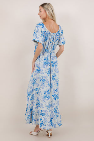 S/SLV SQUARE NECK TIERED DRESS D3903-100174