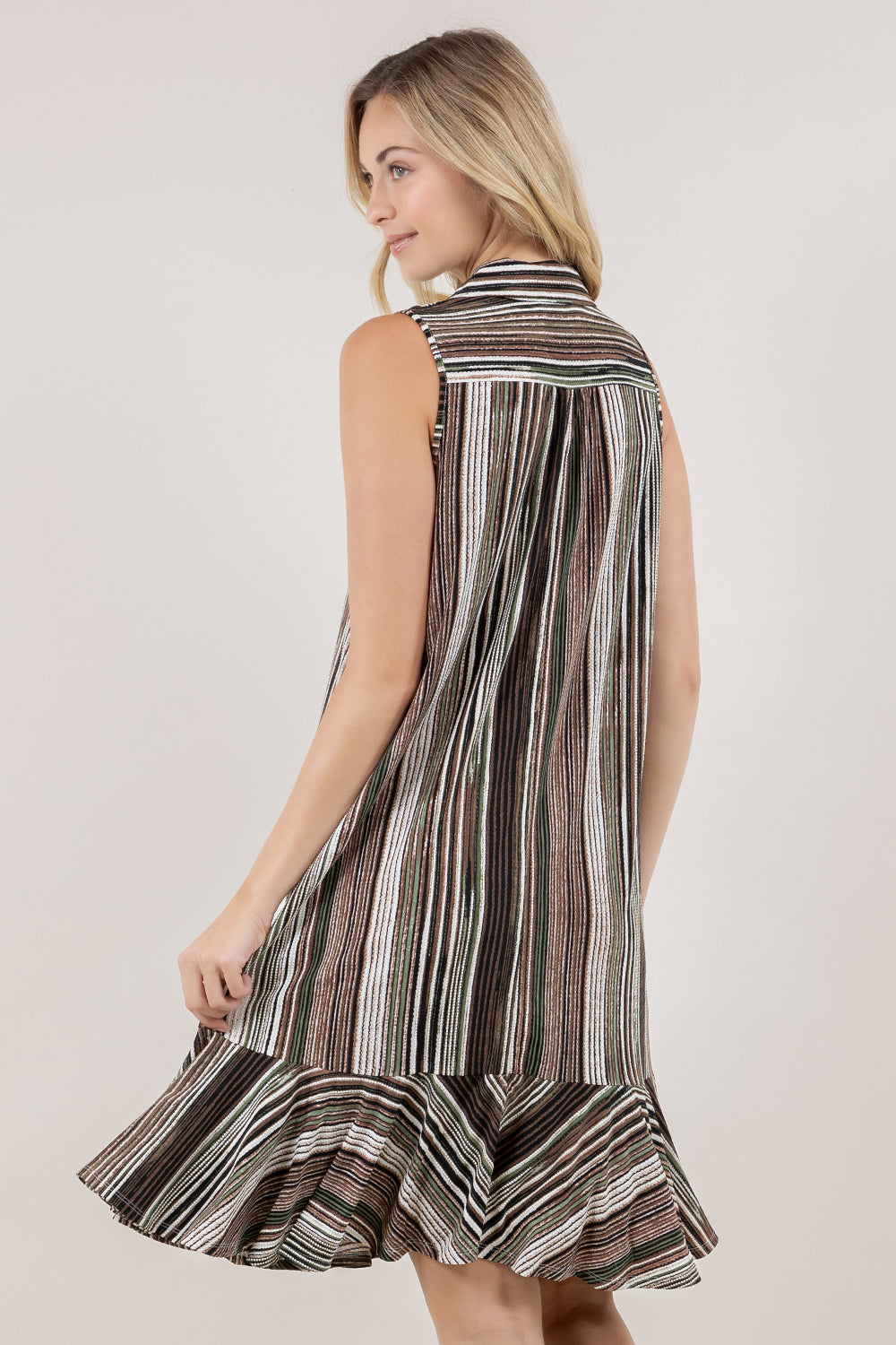 S/SLV TIERED SHIRT DRESS D3906-A0880