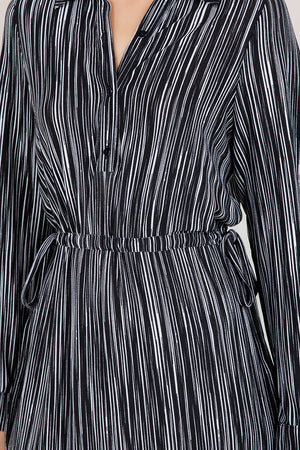 L/SLV DRAWSTRING WAIST SHIRT DRESS D3971-A4686