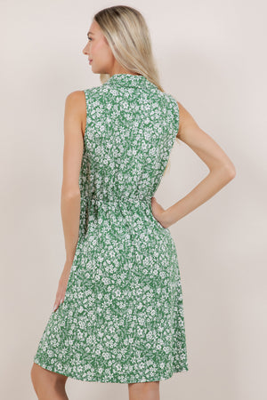 S/LESS PLEATED SHIRT DRESS D3972-SL-98334