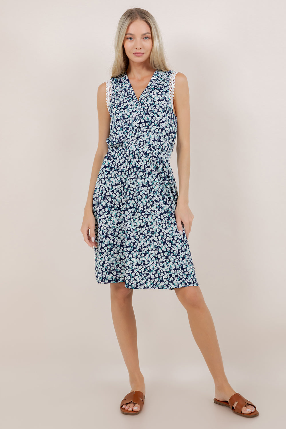 S/LESS PINTUCK BUTTONED DRESS D3988-A40365