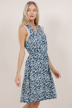 S/LESS PINTUCK BUTTONED DRESS D3988-A40365