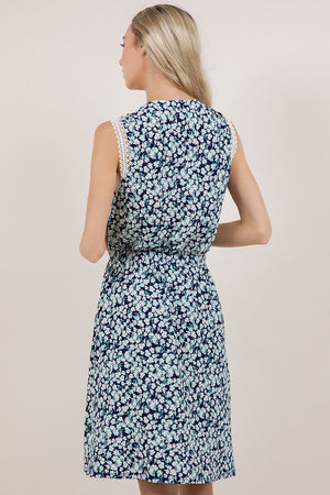 S/LESS PINTUCK BUTTONED DRESS D3988-A40365