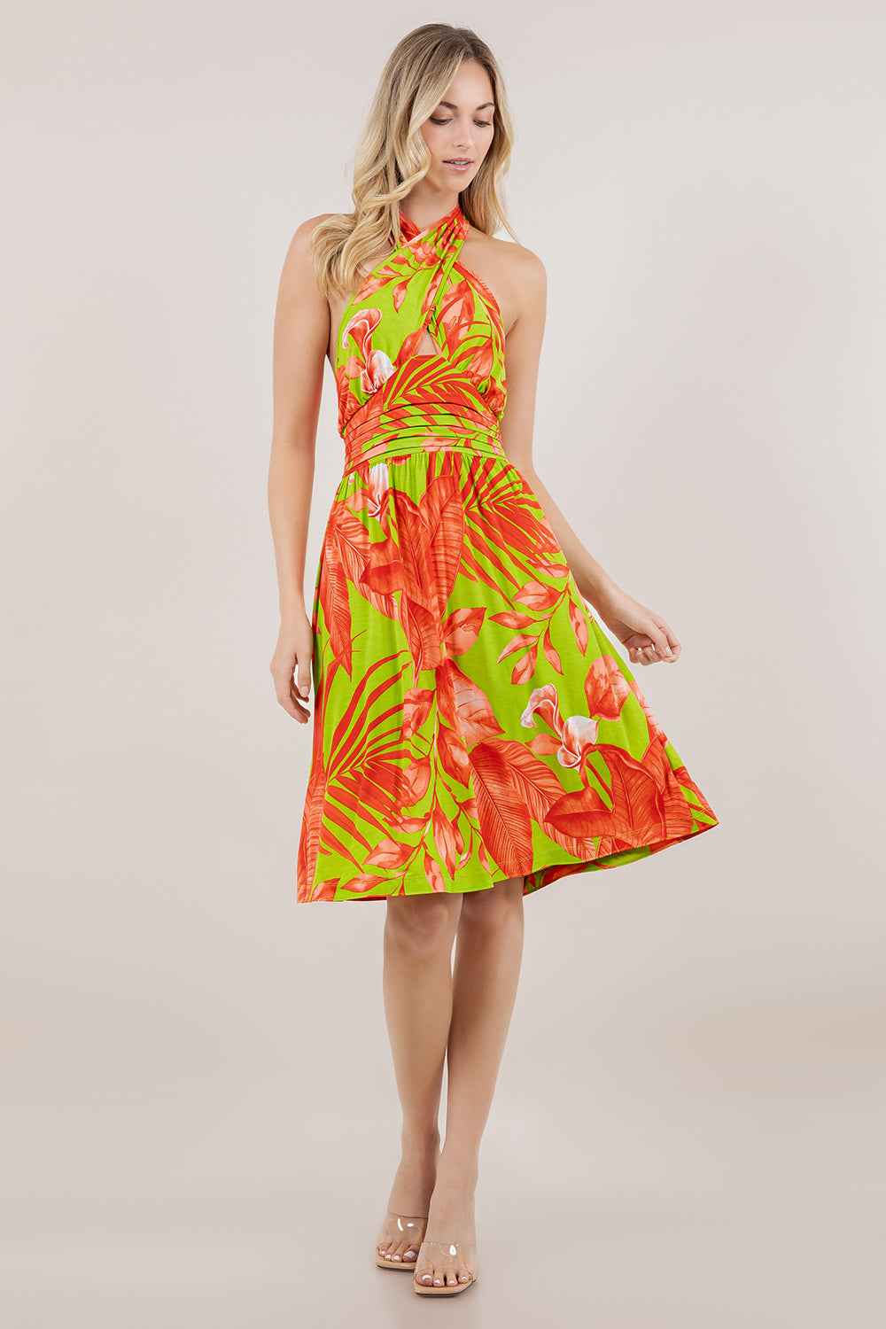 S/LESS CROSSOVER HALTER DRESS D3996-1906