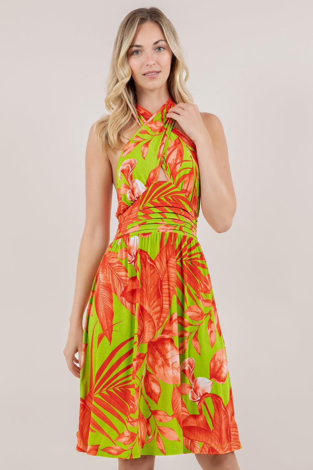 S/LESS CROSSOVER HALTER DRESS D3996-1906