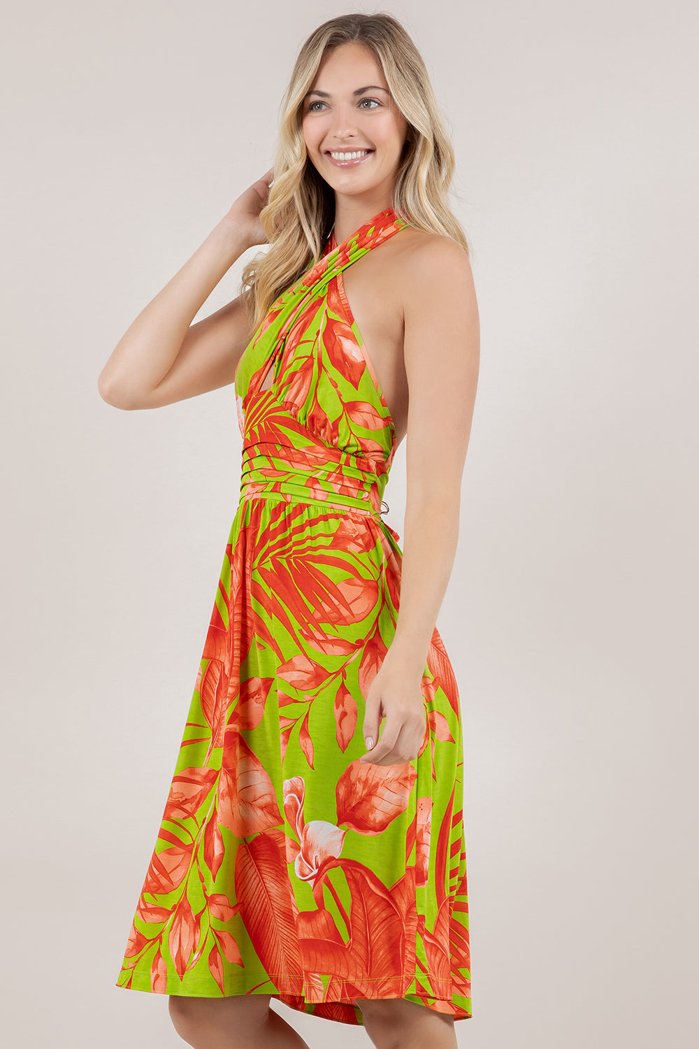 S/LESS CROSSOVER HALTER DRESS D3996-1906