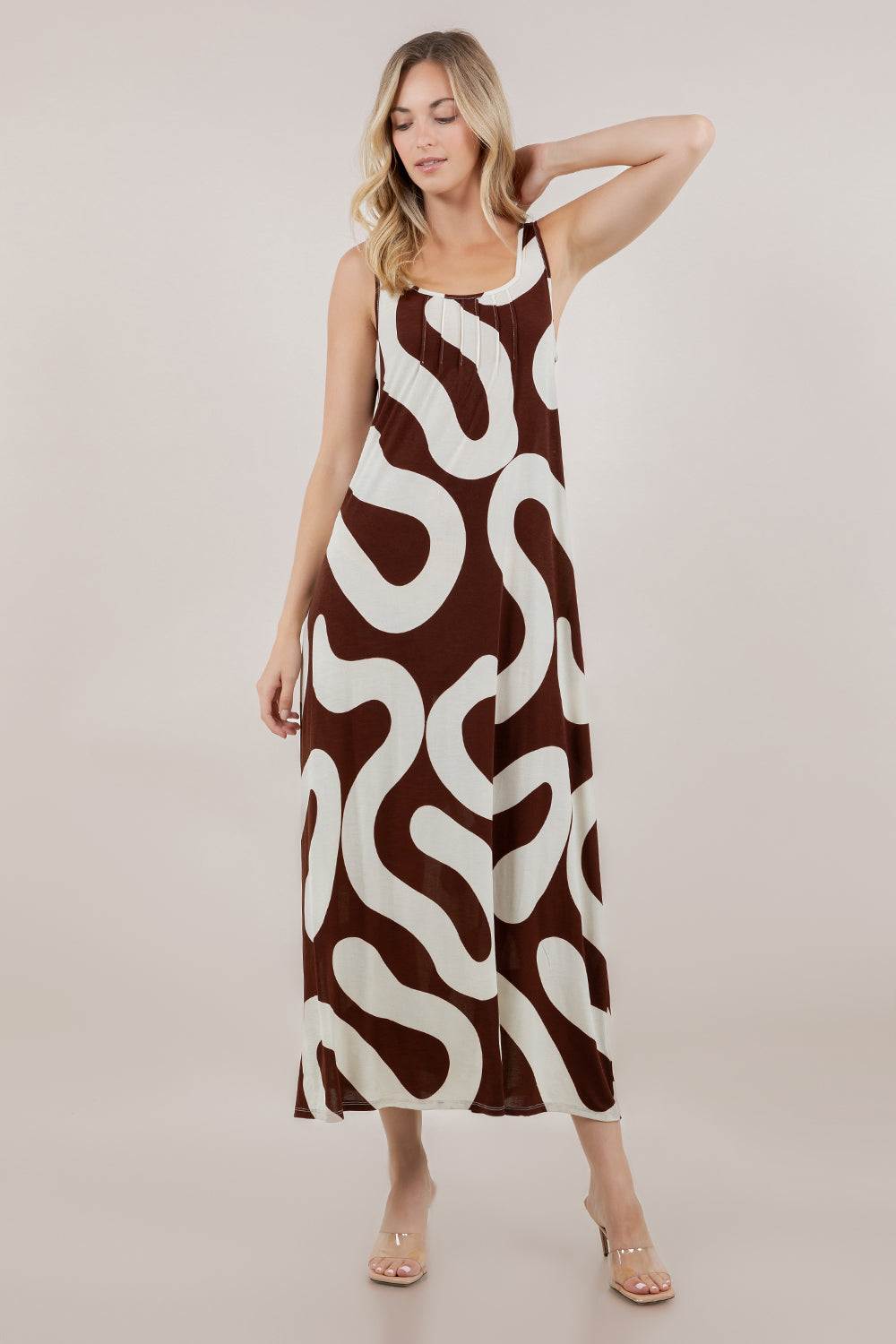 S/LESS SQUARE NECK MAXI DRESS D4000-1993