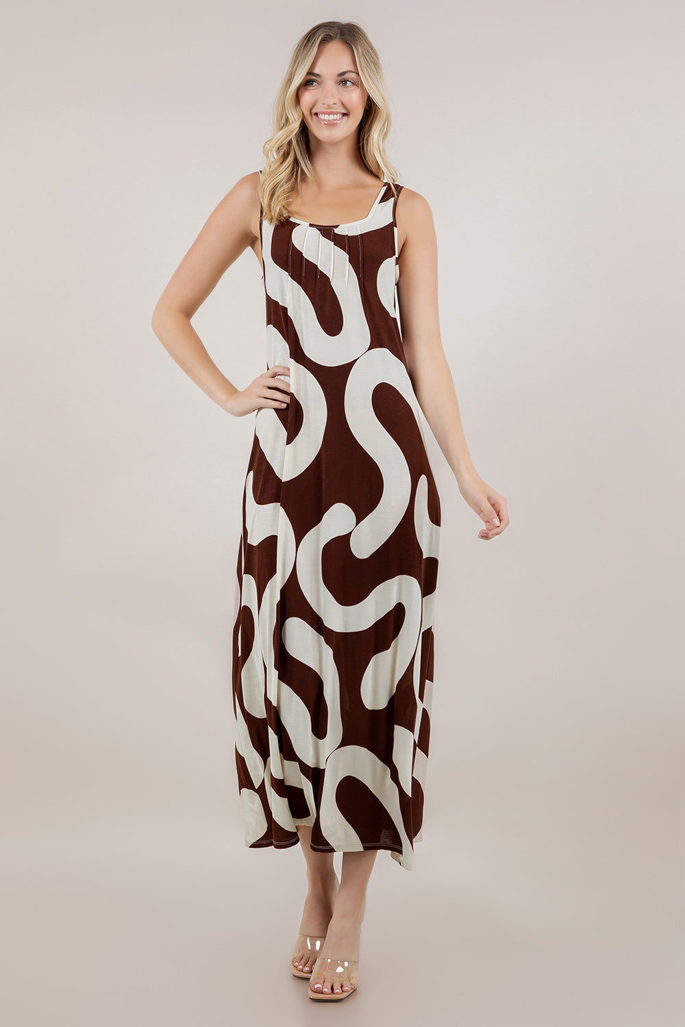 S/LESS SQUARE NECK MAXI DRESS D4000-1993