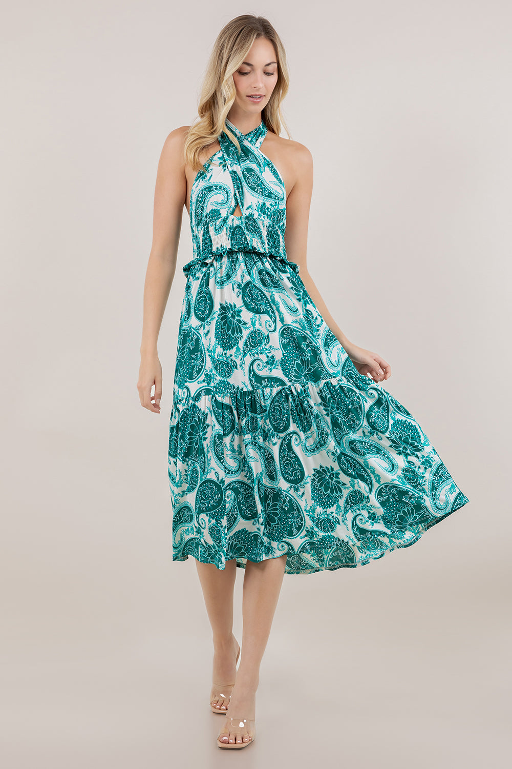 S/LESS CROSSOVER HALTER DRESS D4002-1763