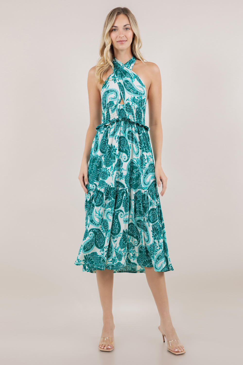 S/LESS CROSSOVER HALTER DRESS D4002-1763