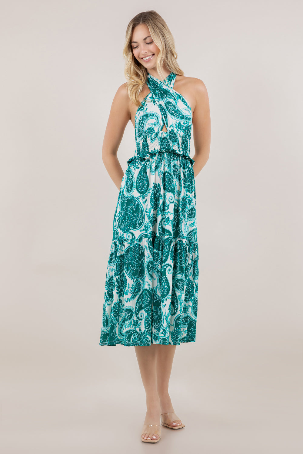 S/LESS CROSSOVER HALTER DRESS D4002-1763