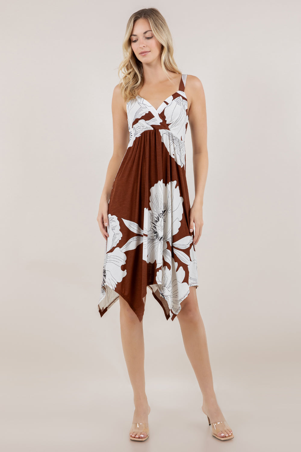 S/LESS SURPLICE SHARKBITE DRESS D4008-2509