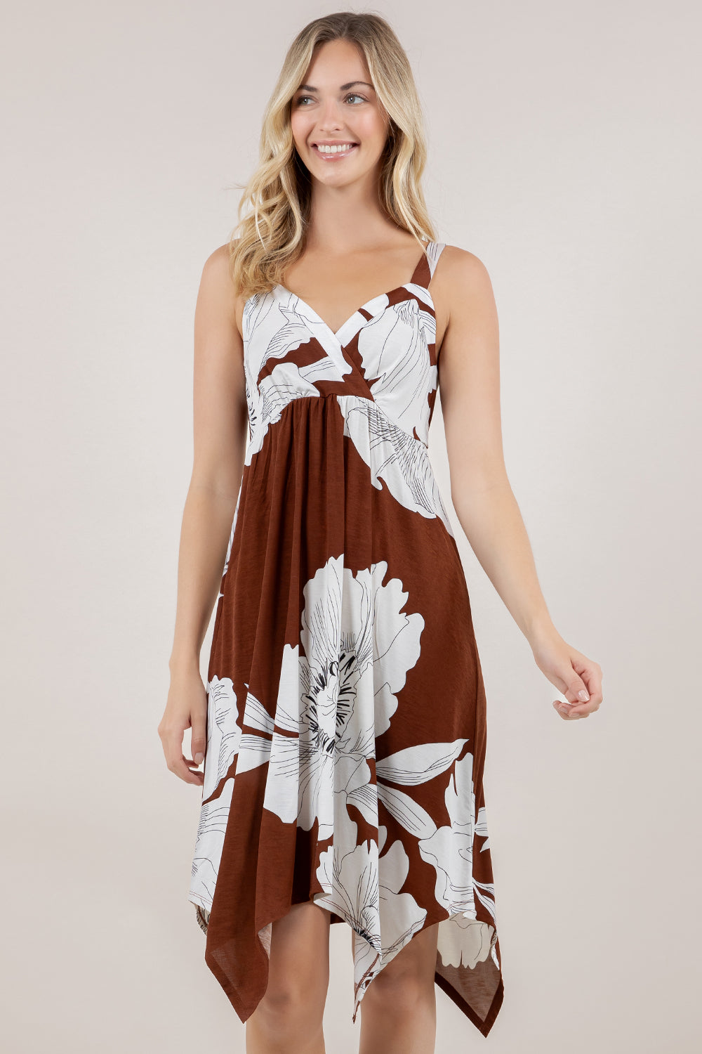 S/LESS SURPLICE SHARKBITE DRESS D4008-2509