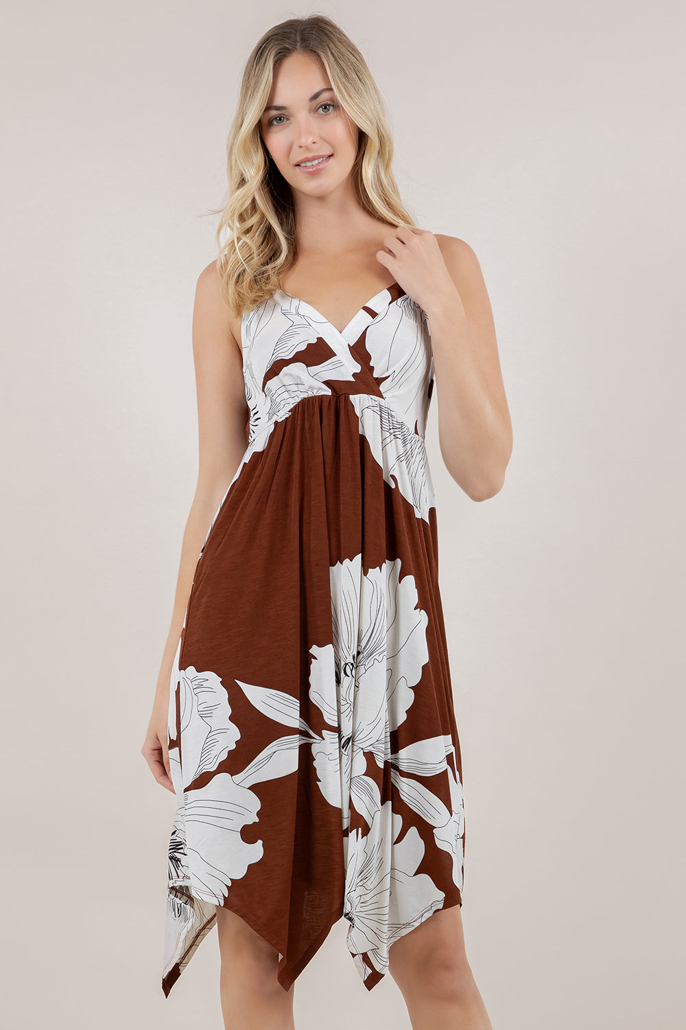 S/LESS SURPLICE SHARKBITE DRESS D4008-2509