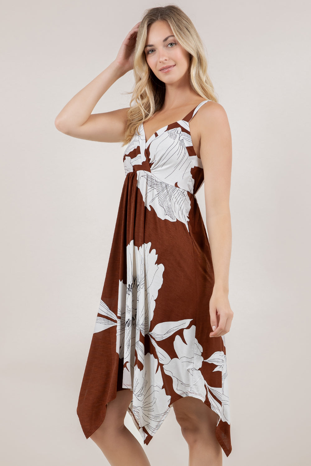 S/LESS SURPLICE SHARKBITE DRESS D4008-2509