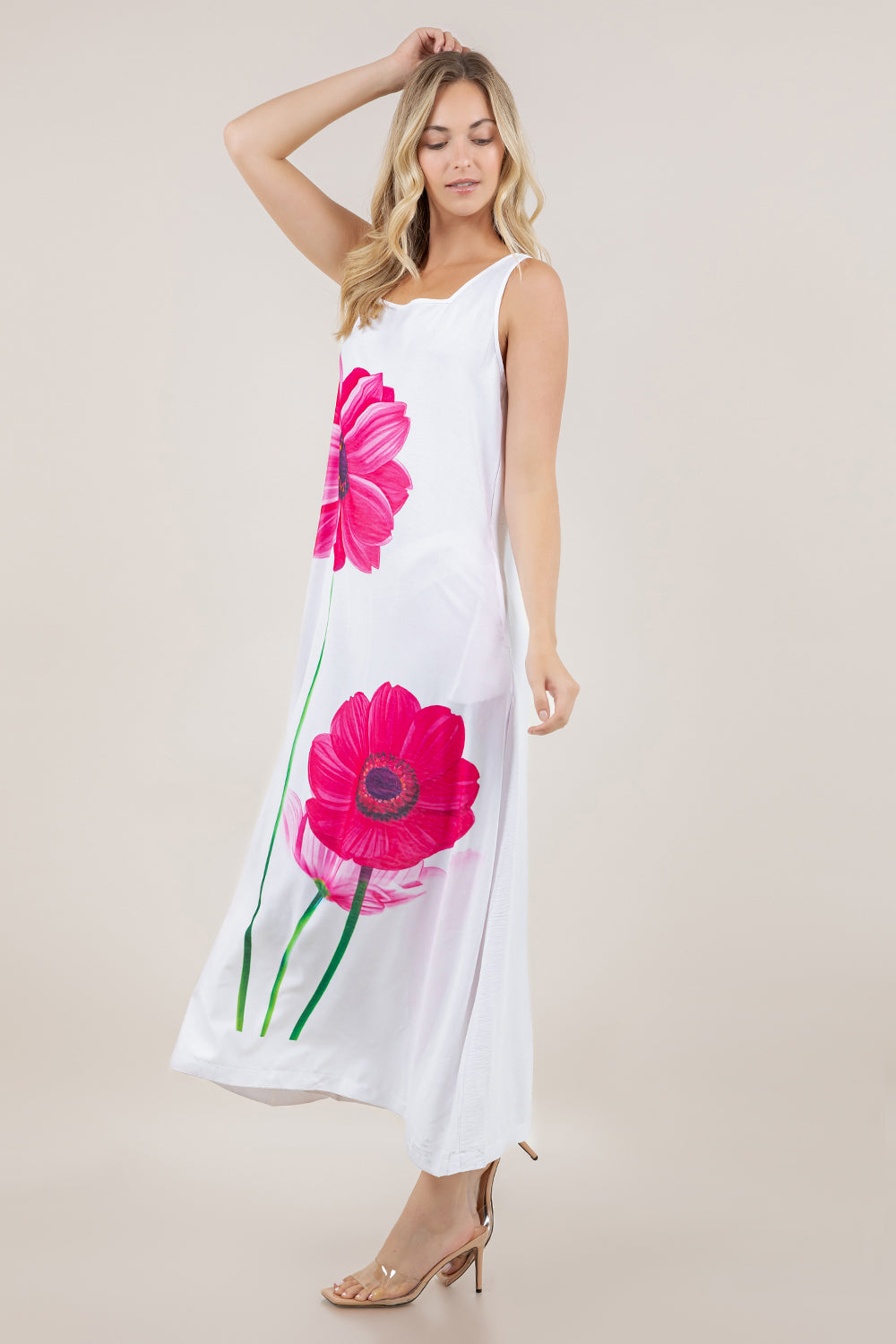 S/LESS SQUARE NECK GODET MAXI DRESS D4030-MX-AFLW