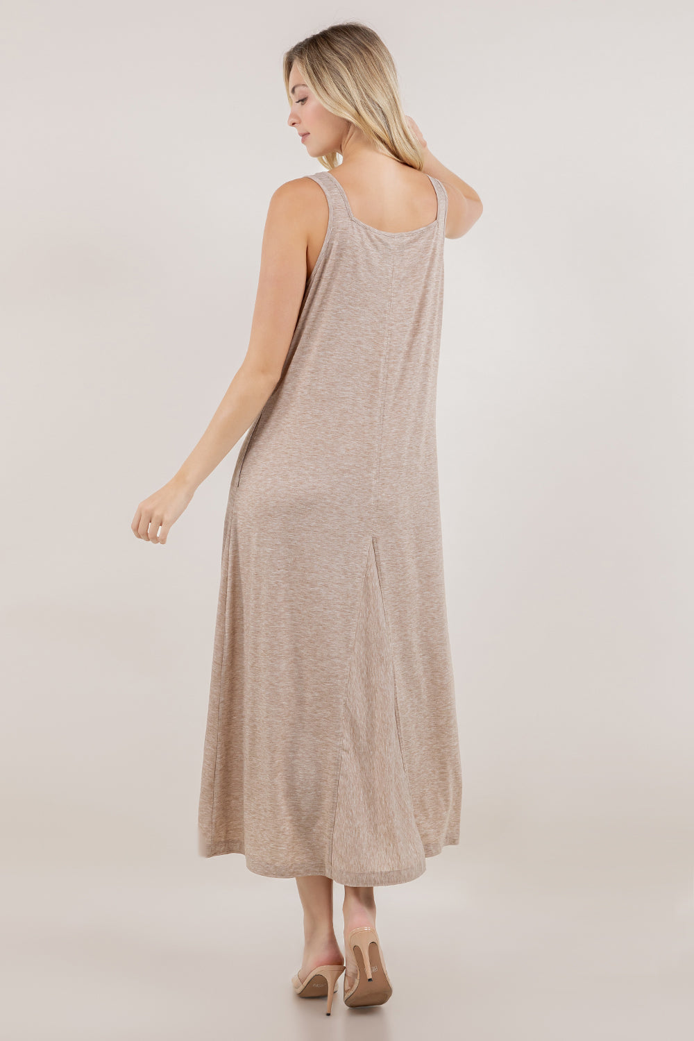 S/LESS SQUARE NECK GODET MAXI DRESS D4030-SBLM-LILIES