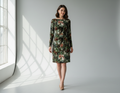 L/SLV BOAT NECK MINI DRESS D4069-1733