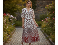 S/SLV WAIST YOKE MIDI DRESS D4075-A1051