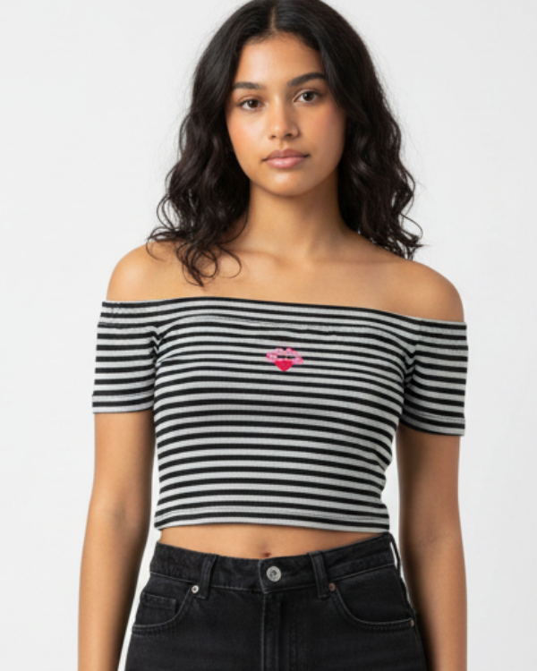 Short Sleeve Off-the-Shoulder Top