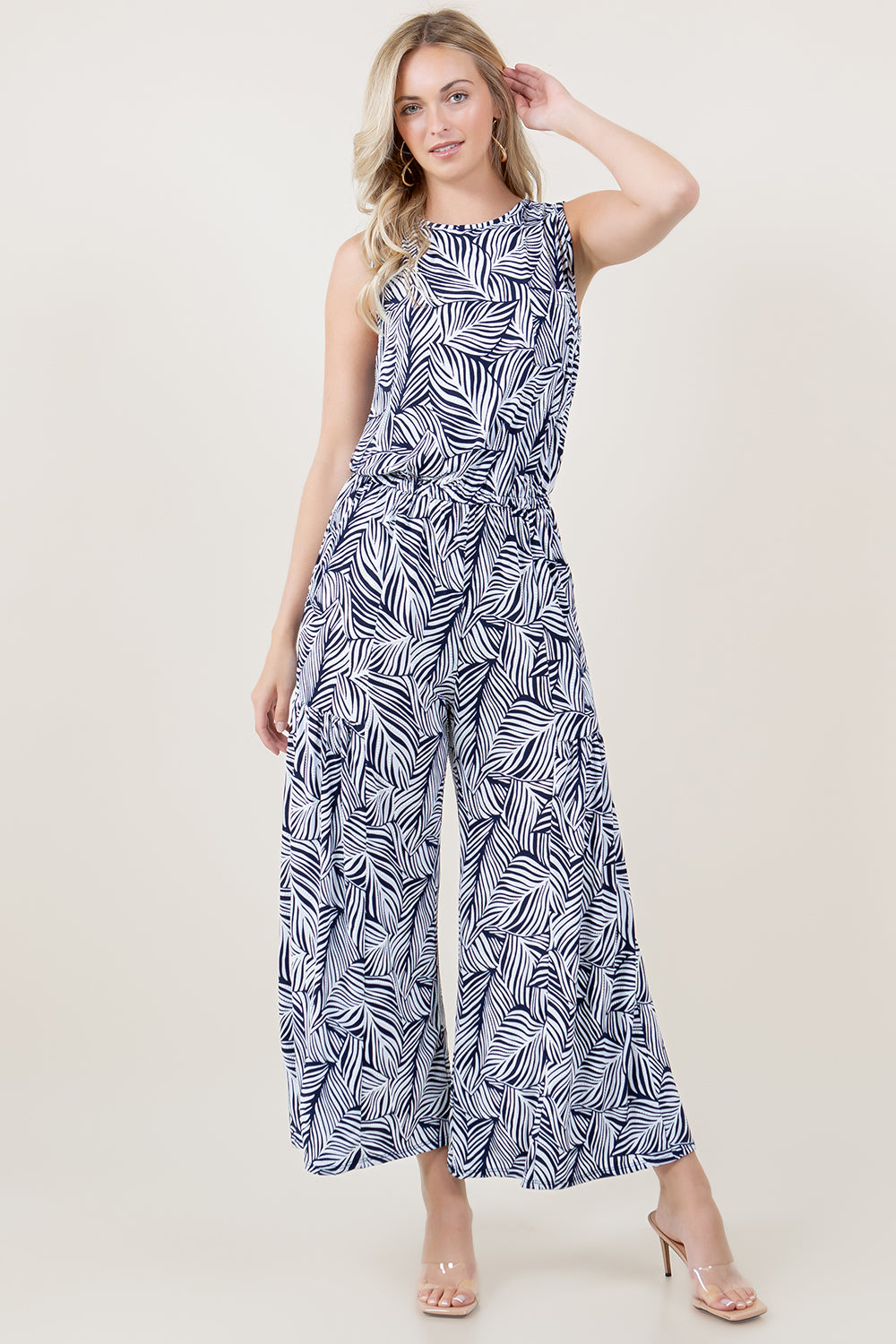 S/LESS CIG POCKET WIDE LEG JUMPSUIT - JS2014-A8692