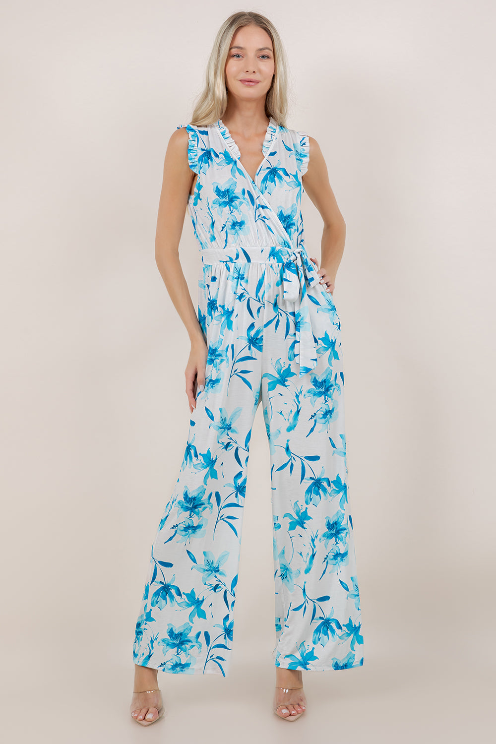 S/LESS RUFFLE SURPLICE JUMPSUIT JS2017-2504056