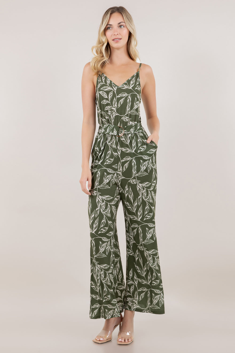 S/LESS V NECK BELTED JUMPSUIT JS2020-2412017