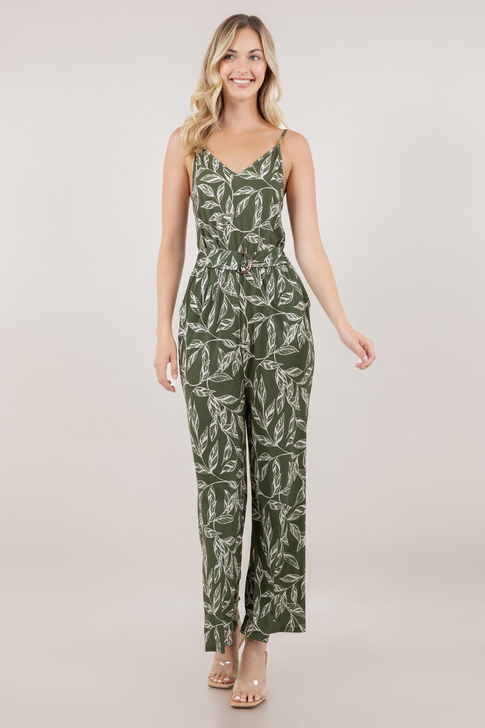 S/LESS V NECK BELTED JUMPSUIT JS2020-2412017