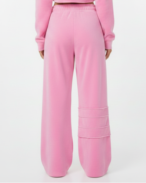 Straight Leg Velour Sweatpant