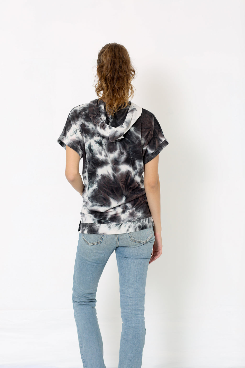 SS V NECK HOODIE - T10161-TDRSJ