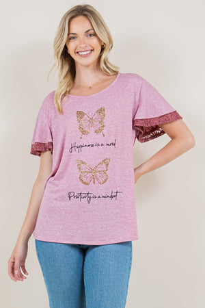 SS DOUBLE LAYER RUFFLE TOP - T10504-HS6899