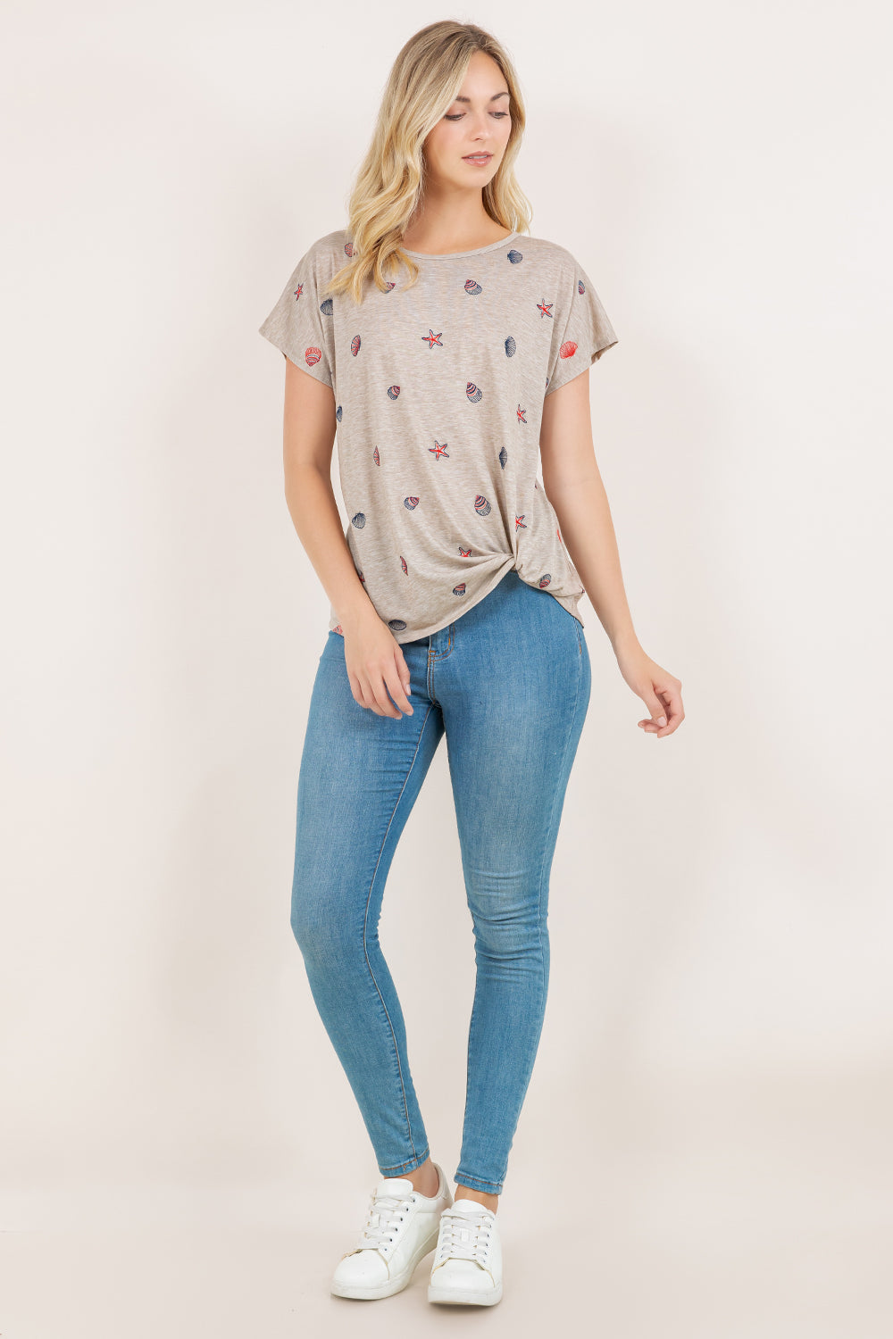 S/SLV TWIST KNOT DOLMAN TEE T10793-24100162
