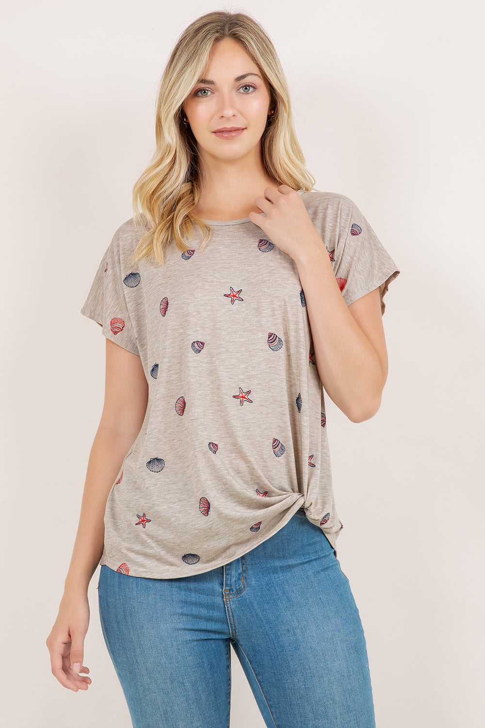 S/SLV TWIST KNOT DOLMAN TEE T10793-24100162