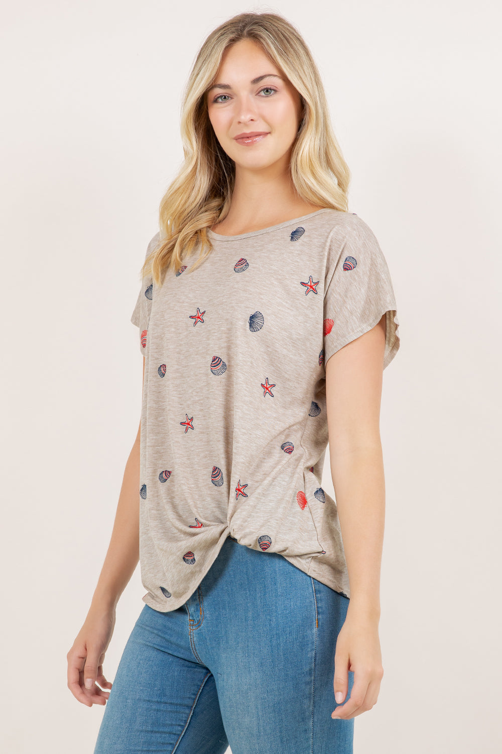 S/SLV TWIST KNOT DOLMAN TEE T10793-24100162