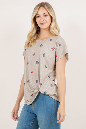 S/SLV TWIST KNOT DOLMAN TEE T10793-24100162