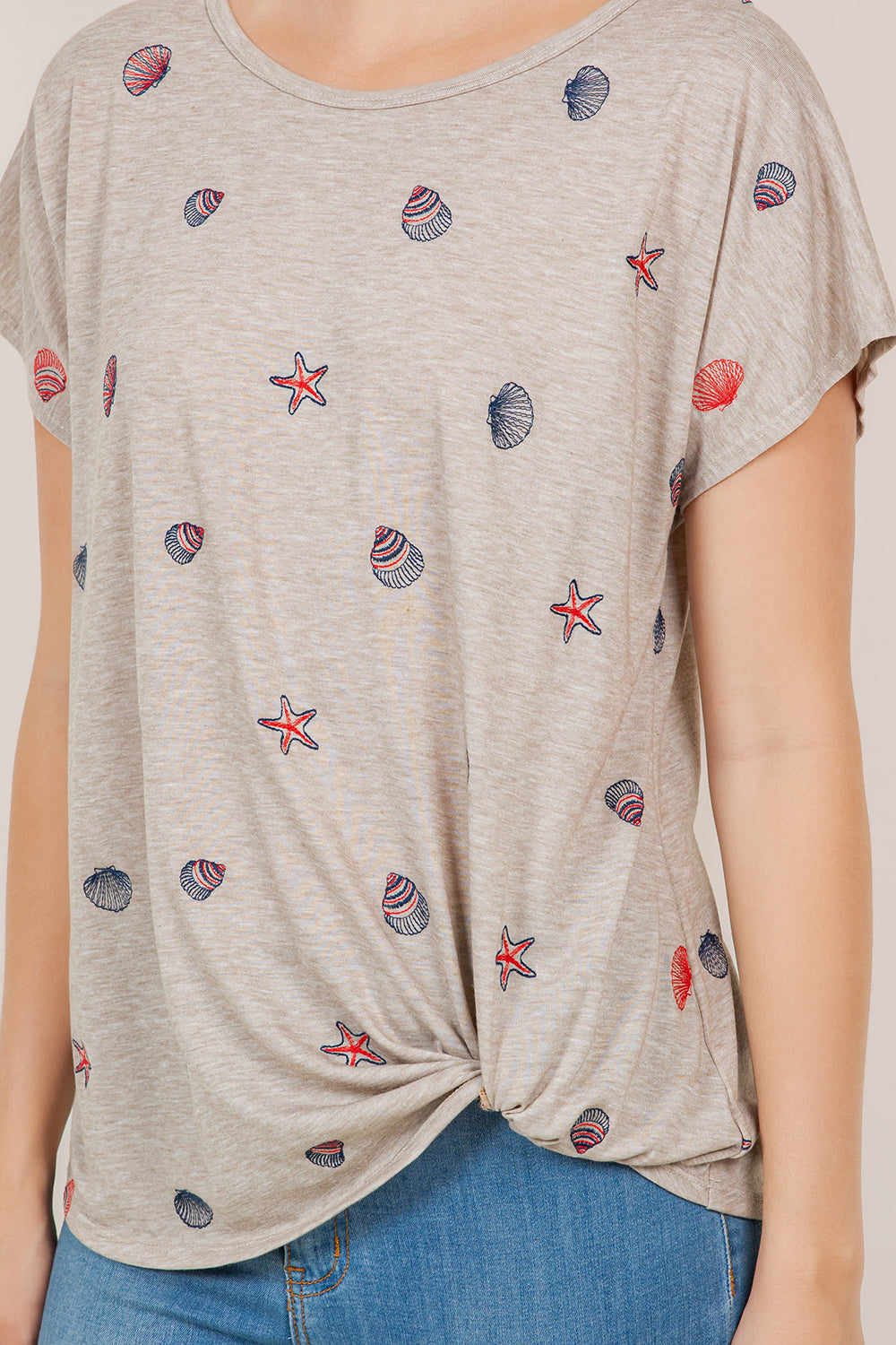 S/SLV TWIST KNOT DOLMAN TEE T10793-24100162