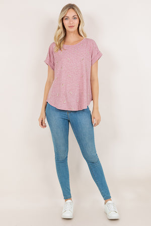 S/SLV DOLMAN SCOOP NECK TEE T10945-040681