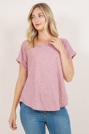 S/SLV DOLMAN SCOOP NECK TEE T10945-040681